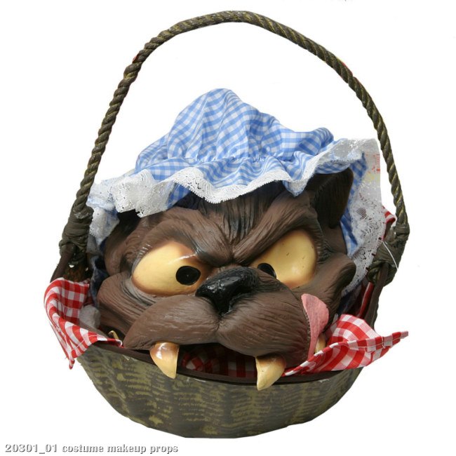Basket with Wolf's Head - Click Image to Close