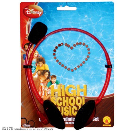 High School Musical 2 Gabriella Head Mic and Glitter Set Child - Click Image to Close