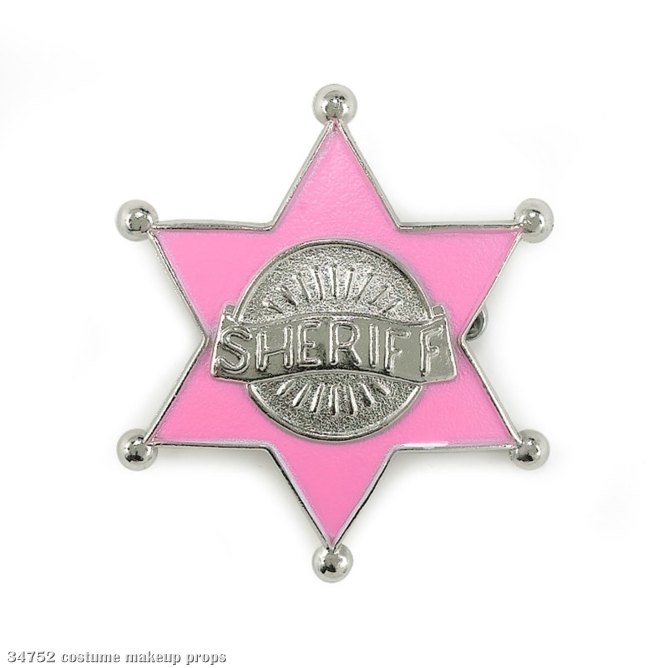 Pink Sheriff Badge - Click Image to Close