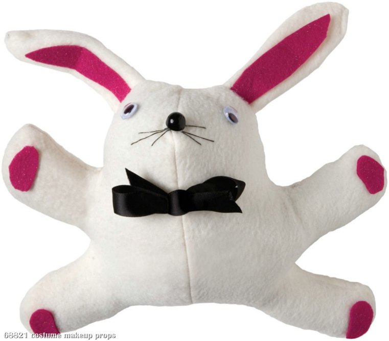 Stuffed White Bunny Doll - Click Image to Close