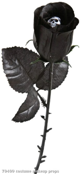 Gothic Skull Black Rose