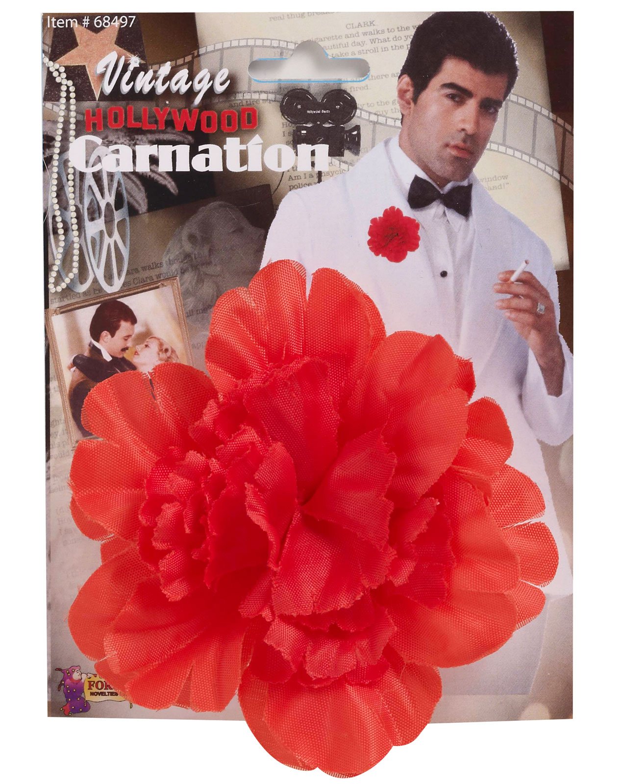 Vintage Hollywood Red Carnation - Click Image to Close