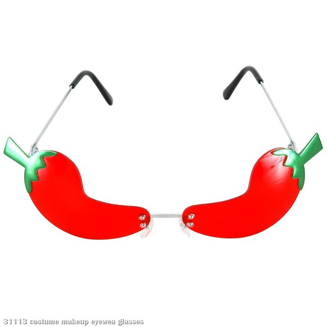 Rimless Chili Pepper Glasses - Click Image to Close