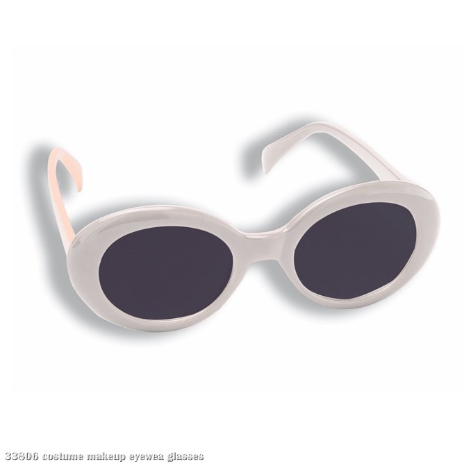 Mod White Sunglasses - Click Image to Close