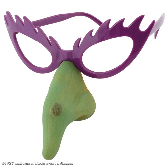 Witch Nose Glasses with Pop Out Eyes Fancy Dress Costume Halloween Accessory 