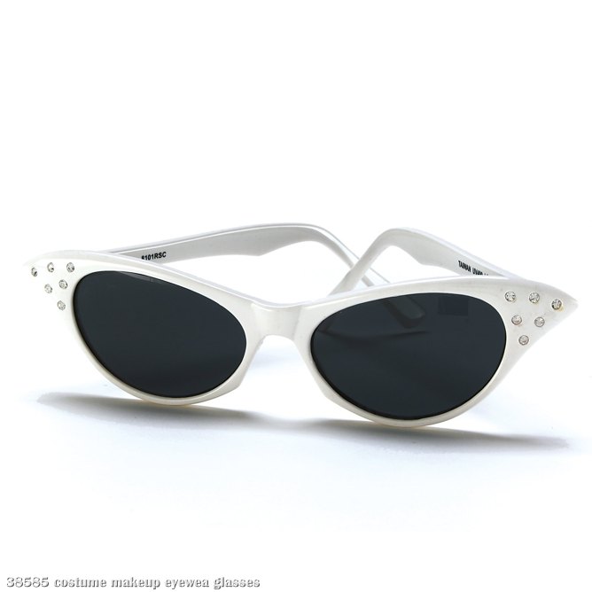 White Cat Eye Sunglasses - Click Image to Close