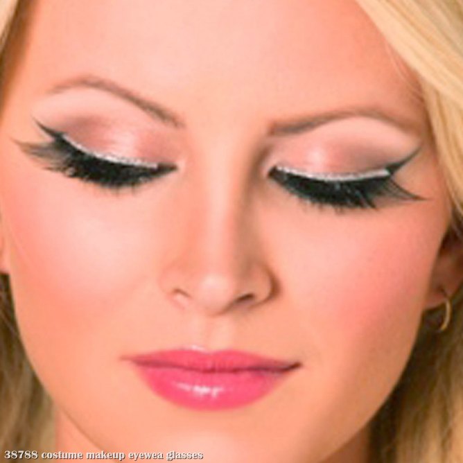 Eyelashes with Silver Glitter - Click Image to Close