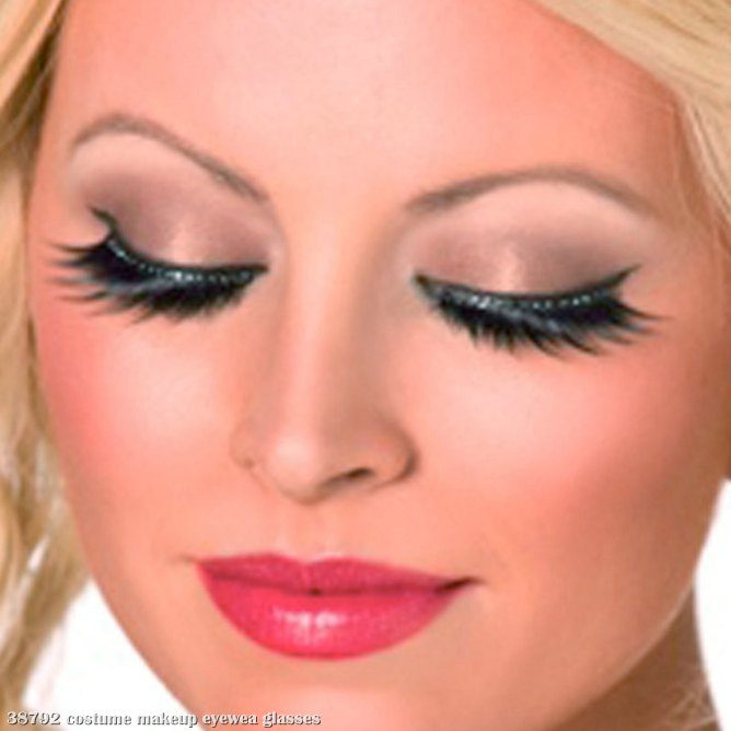 Eyelashes with Black Crystals - Click Image to Close