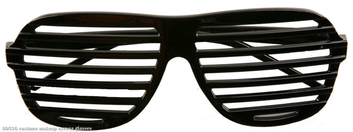80's Black Slot Adult Glasses