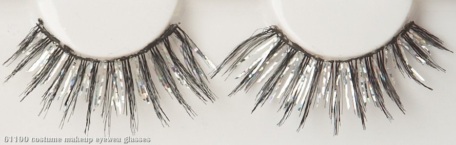 Black and Silver Eyelashes - Click Image to Close