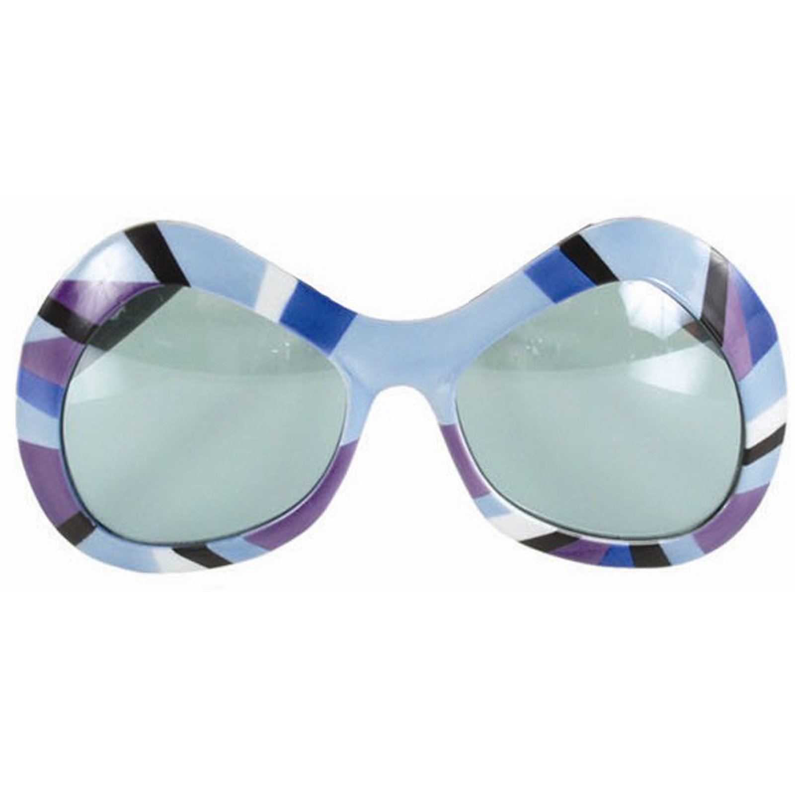 80's Mod Sunglasses - Purple, Green & Blue