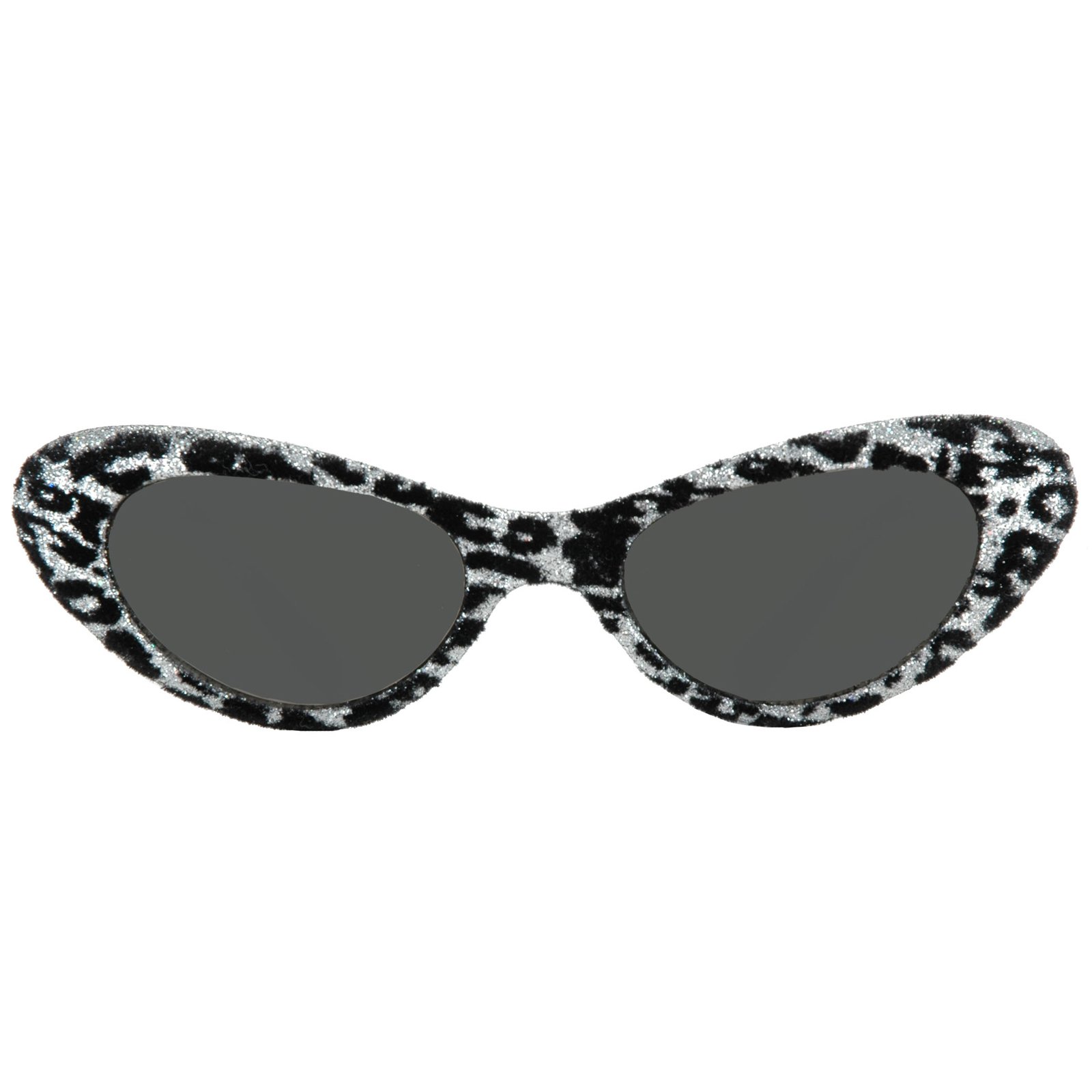 1950's Cat Eye Glasses - Silver & Black - Click Image to Close