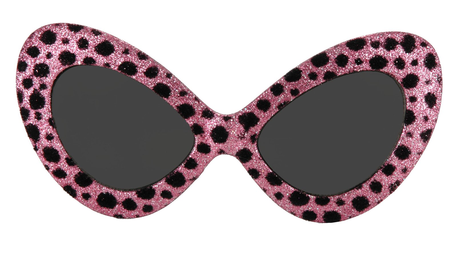 Pink and Black Glitter Glasses
