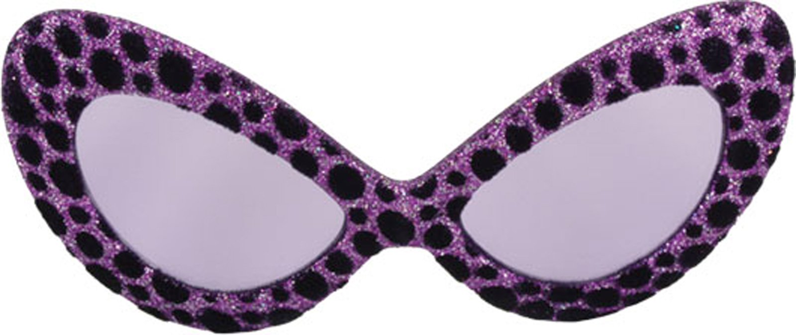 Purple and Black Glitter Glasses - Click Image to Close