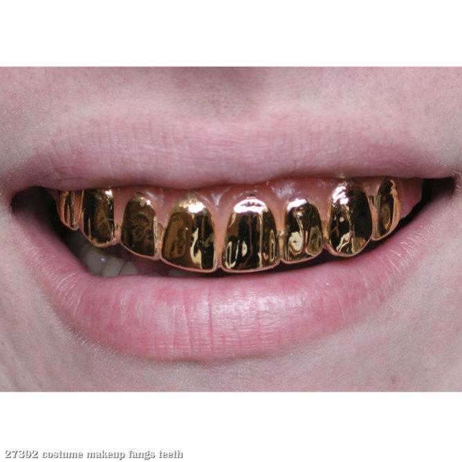 Gold Metallic Grillz Teeth