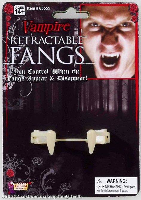 Retractable Vampire Fangs Adult - Click Image to Close