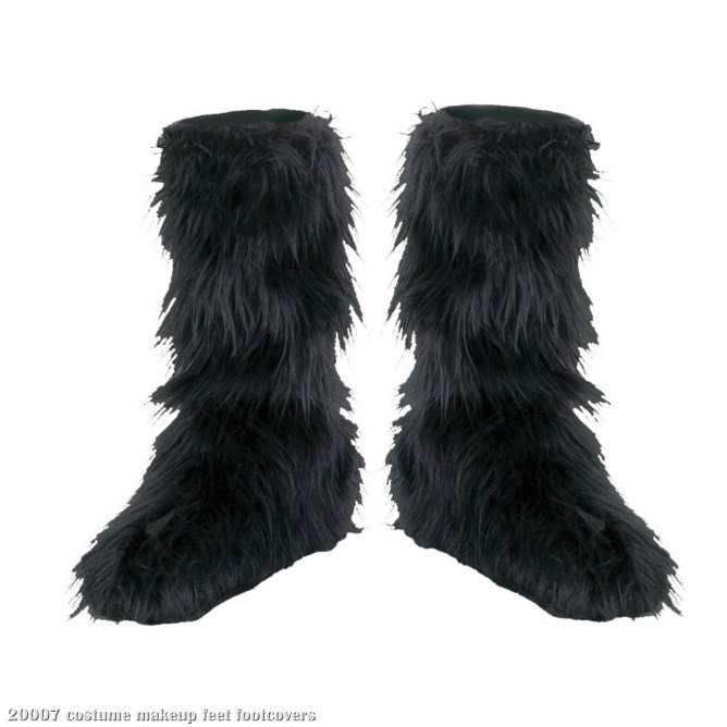 Fuzzy (Black) Child Boot Covers - Click Image to Close