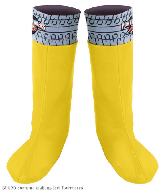 Power Rangers (Yellow) Child Bootcovers - Click Image to Close