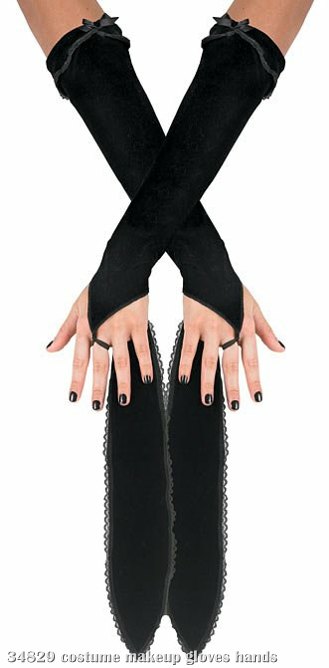 Black Bow Glovettes - Click Image to Close