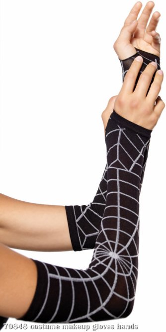 Opaque Spiderweb Arm Warmers Adult