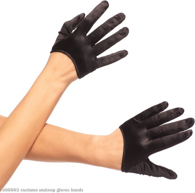 Mini Cropped Satin Gloves (Adult)