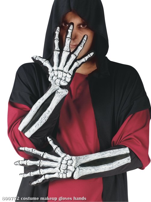 Skeleton Glove And Wrist Bone Gloves (Adult)