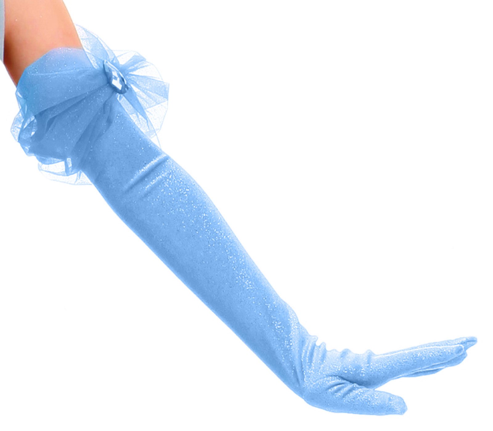 Blue Princess Gloves (Child) - Click Image to Close