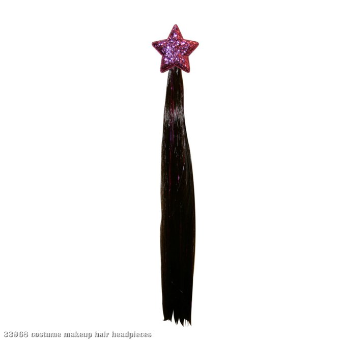 Hannah Montana Light-Up Hair Clip - Straight Hair with Star Clip - Click Image to Close