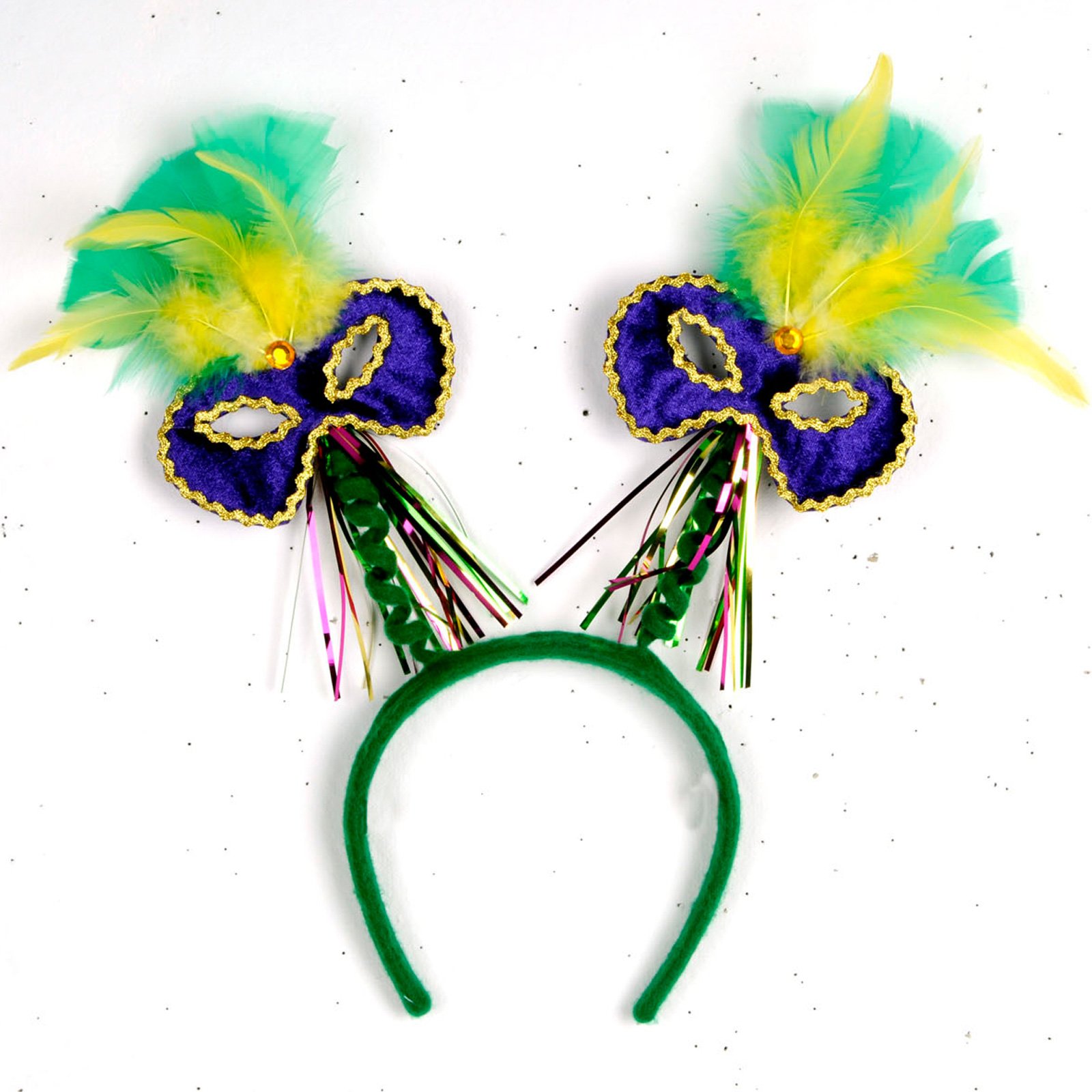 Feathered Mardi Gras Bopper - Click Image to Close