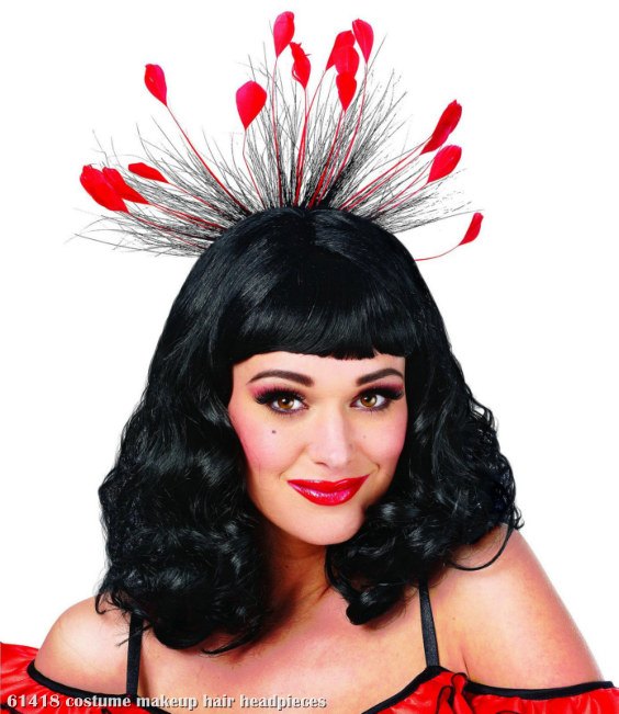 Saloon Girl Feather Headpiece - Click Image to Close