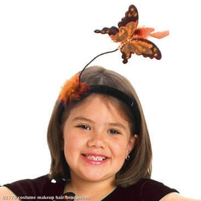 Orange Butterfly Child Headband - Click Image to Close