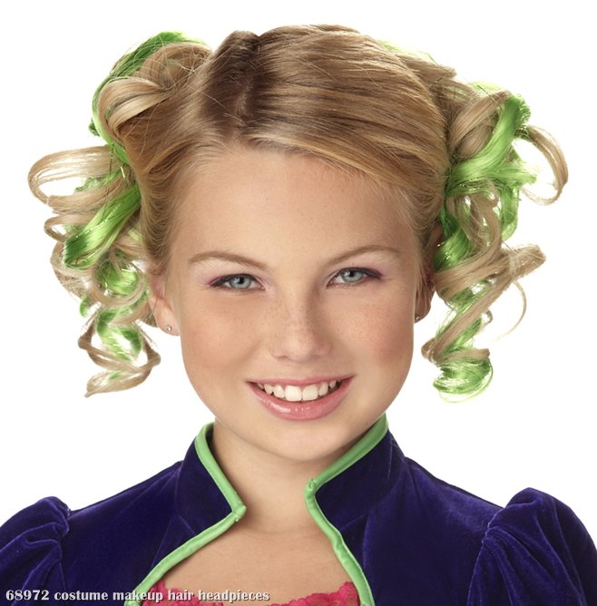 Green Curly Hair Combs - Click Image to Close