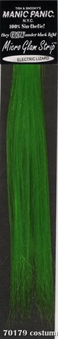 Glam Strips Hair Extension Electric Lizard Green - Click Image to Close