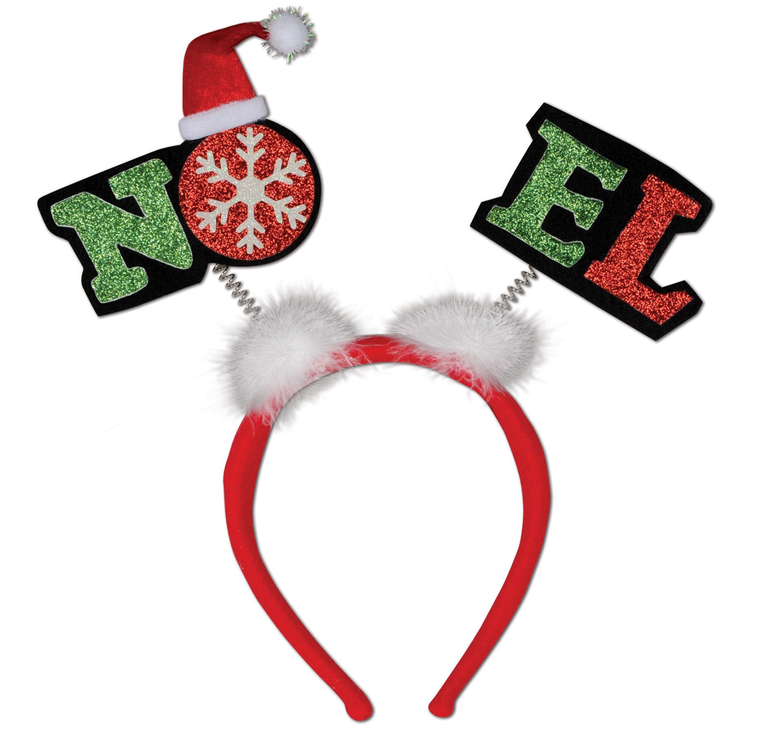 Glittered Noel Head Bopper - Click Image to Close