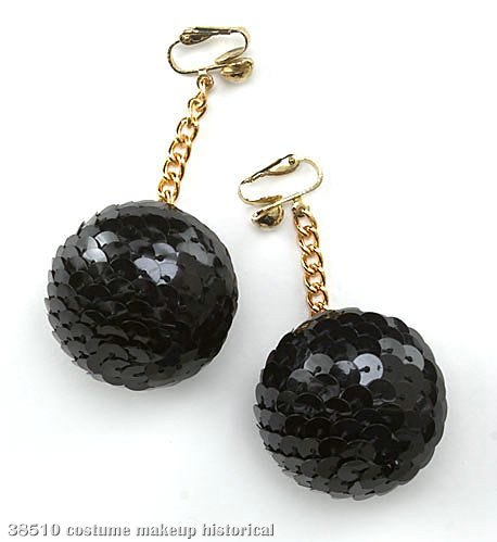 Sequined Ball Earrings - Click Image to Close