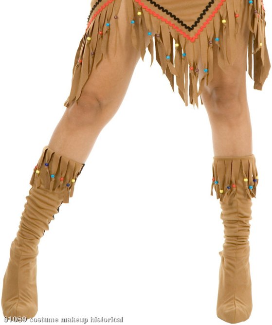 Indian Maiden Suede Adult Boot Covers - Click Image to Close