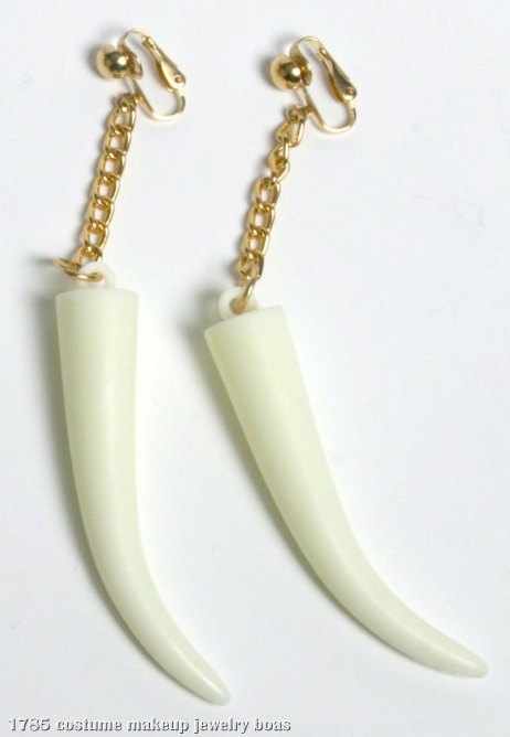 Sabre Tooth Earrings - Click Image to Close