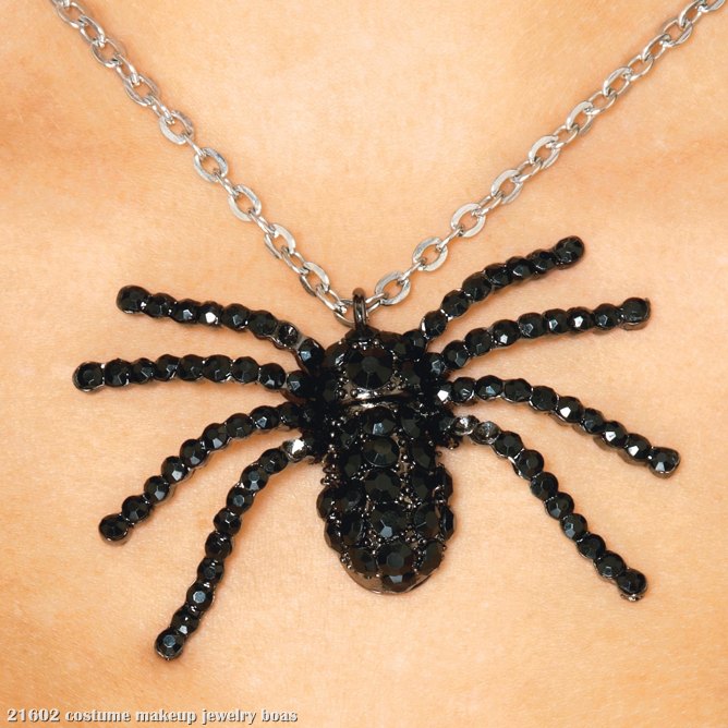 Deluxe Black Widow Necklace - Click Image to Close
