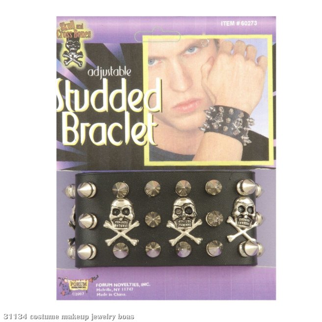 Studded Skull Bracelet - Click Image to Close