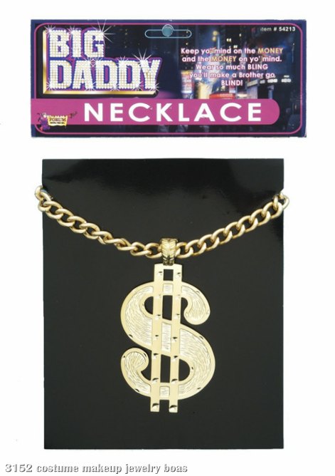 Necklace Dollar Sign Jumbo - Click Image to Close