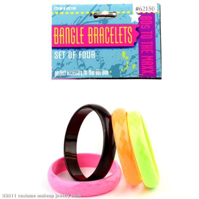 80's Bangle Bracelet Set (4 piece) - Click Image to Close