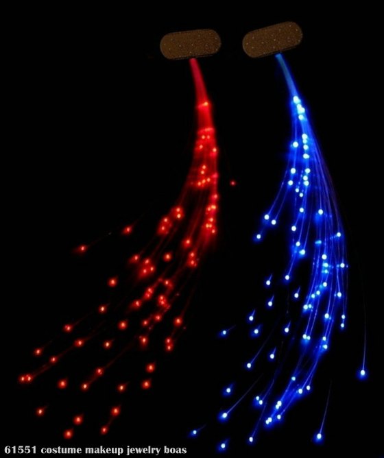 Glowbys Flashing Blue/Red Hair Accessory - Click Image to Close