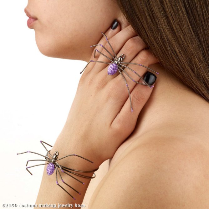 Spider Ring/Bracelet (Light Purple) - Click Image to Close