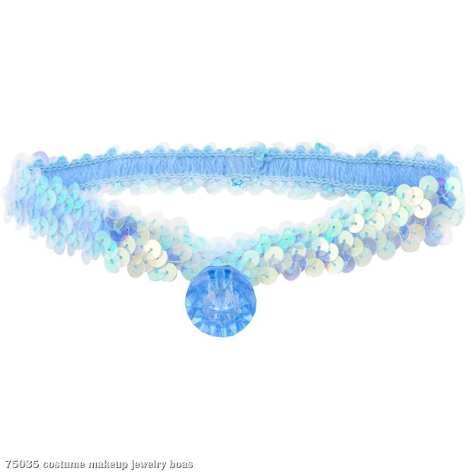 Sequin Blue Choker Child - Click Image to Close