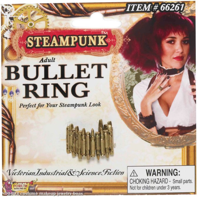 Steampunk Bullet Ring Adult