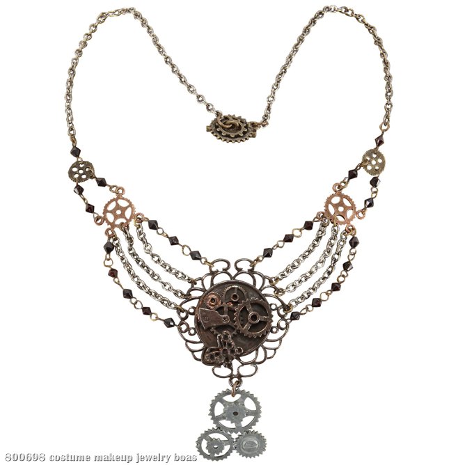Steampunk Gear Chain Antique Necklace Adult