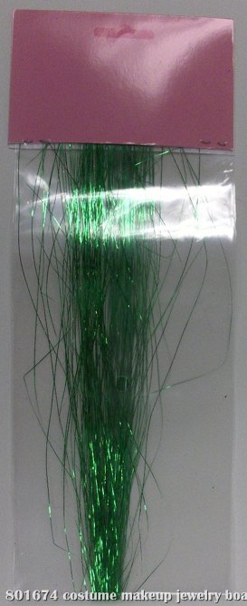 Bright Green Shimmer Strands (Adult) - Click Image to Close