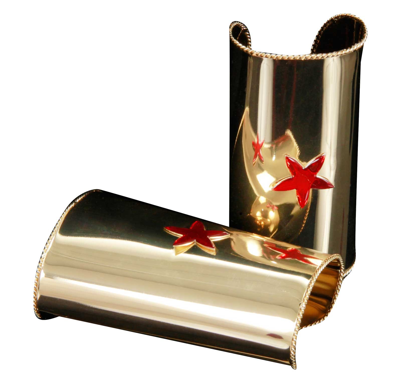 Gold Cuff With Red Star Adult - Click Image to Close