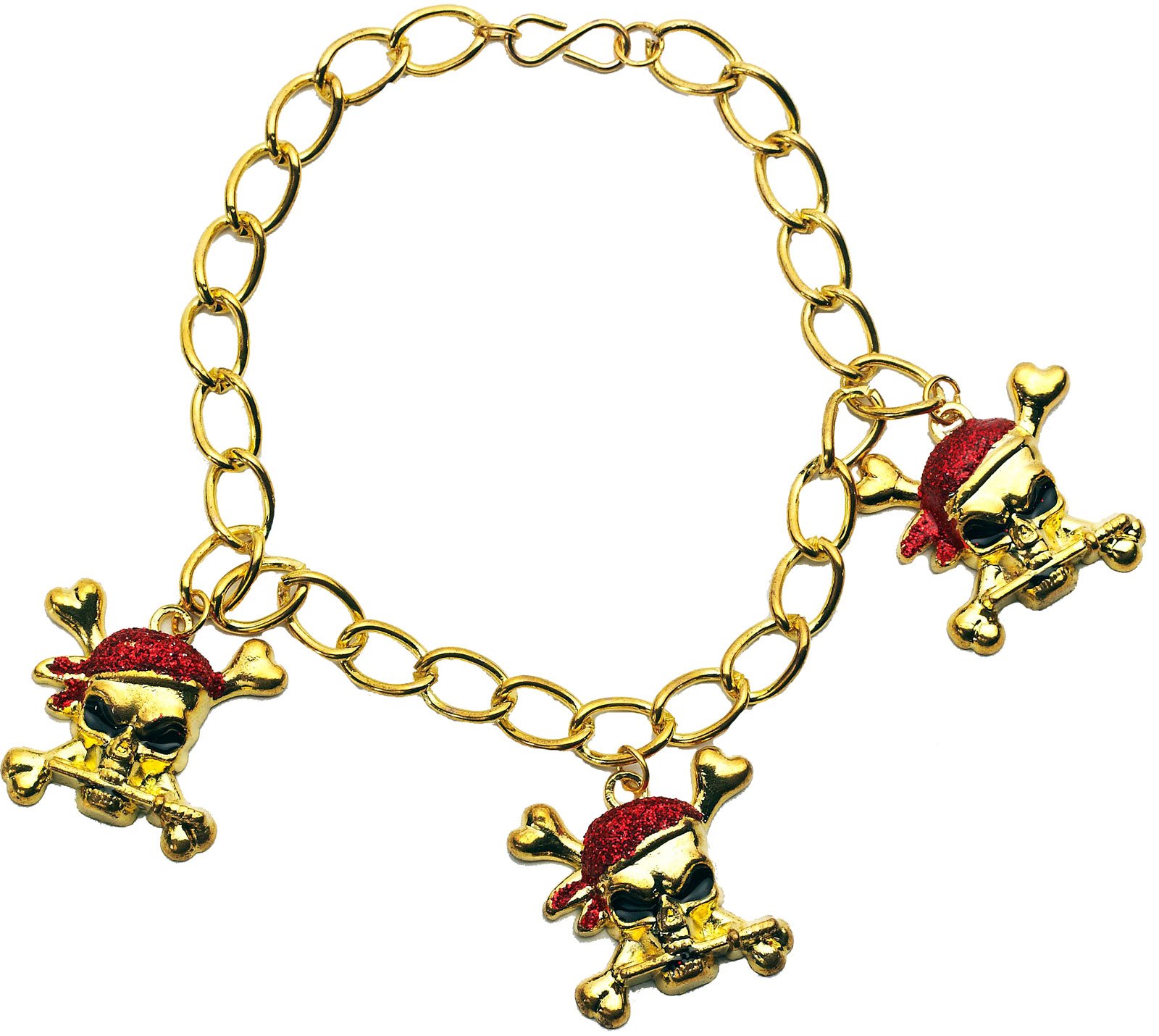 Buccaneer Beauty Red Glitter Adult Bracelet - Click Image to Close