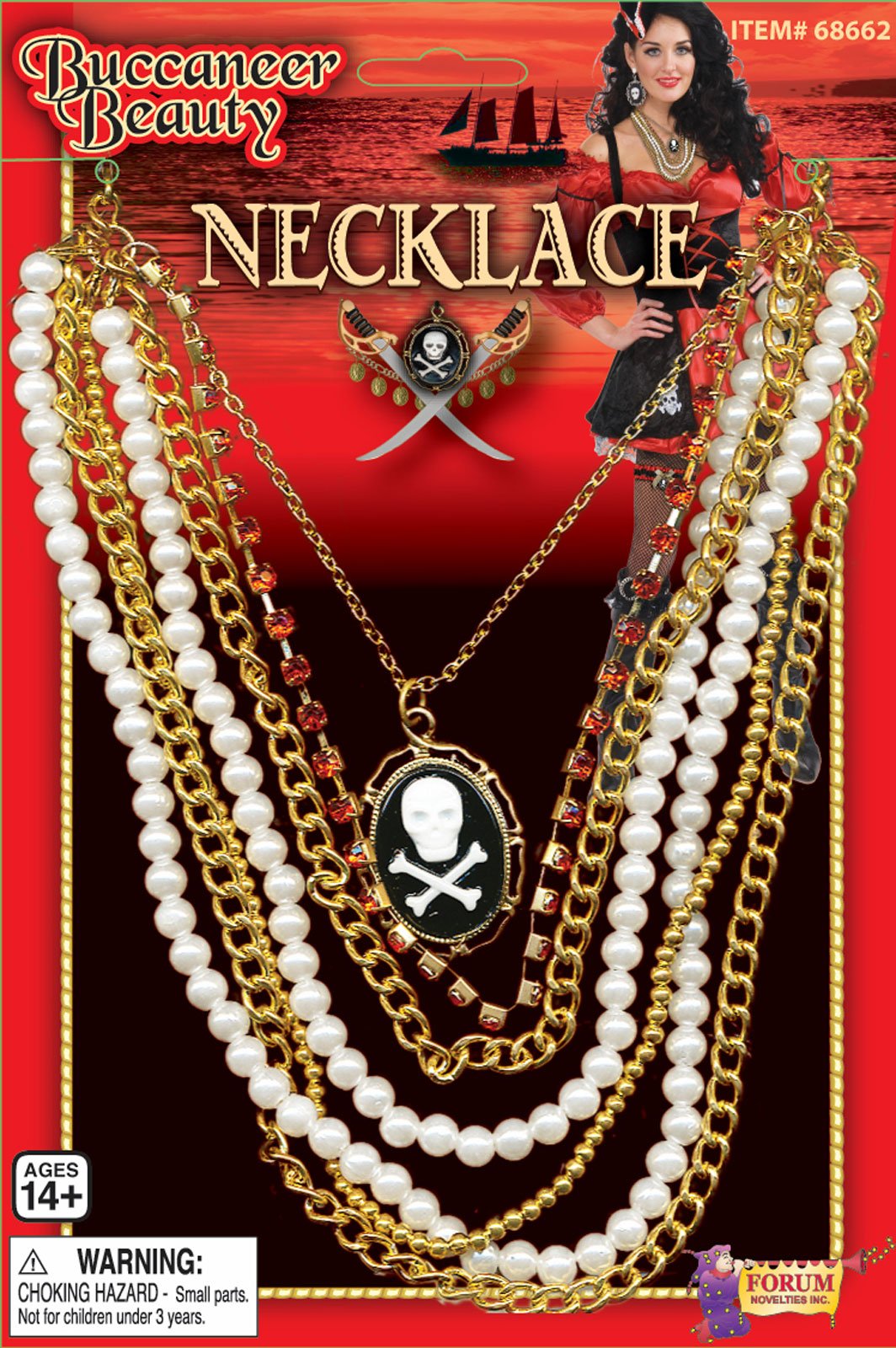 Buccaneer Beauty Cameo Adult Necklace - Click Image to Close